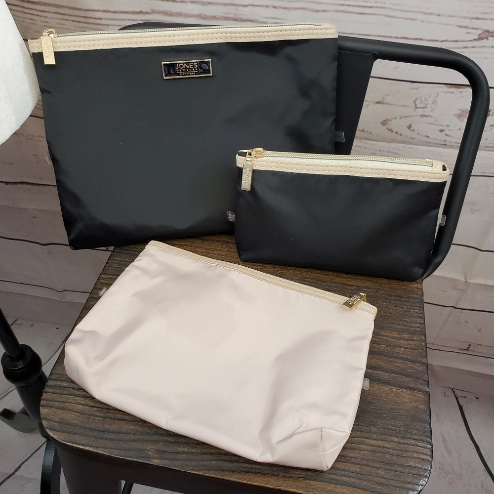 jones new york 3 piece cosmetic bags